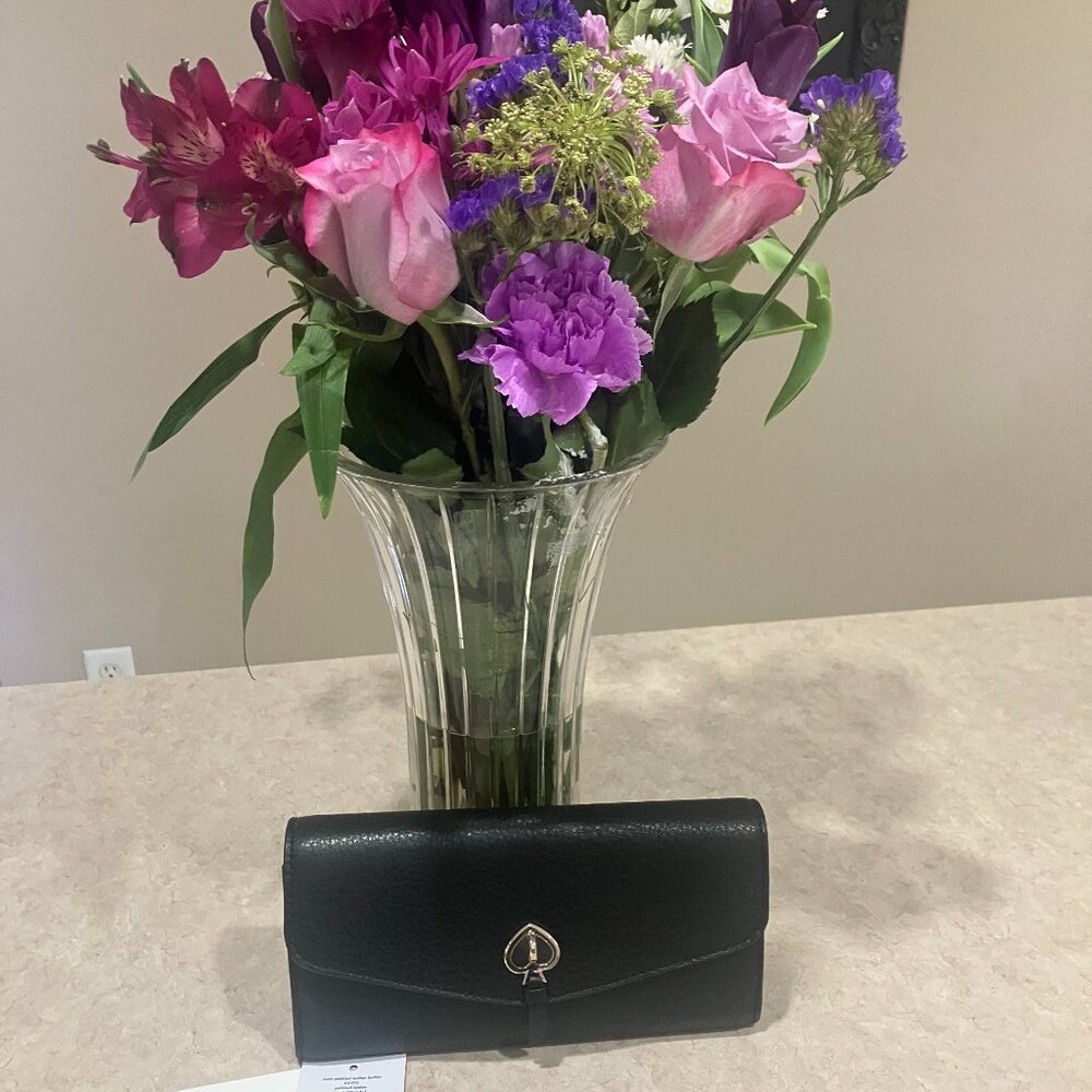 Kate Spade Marti Black Pebbled Leather Wallet